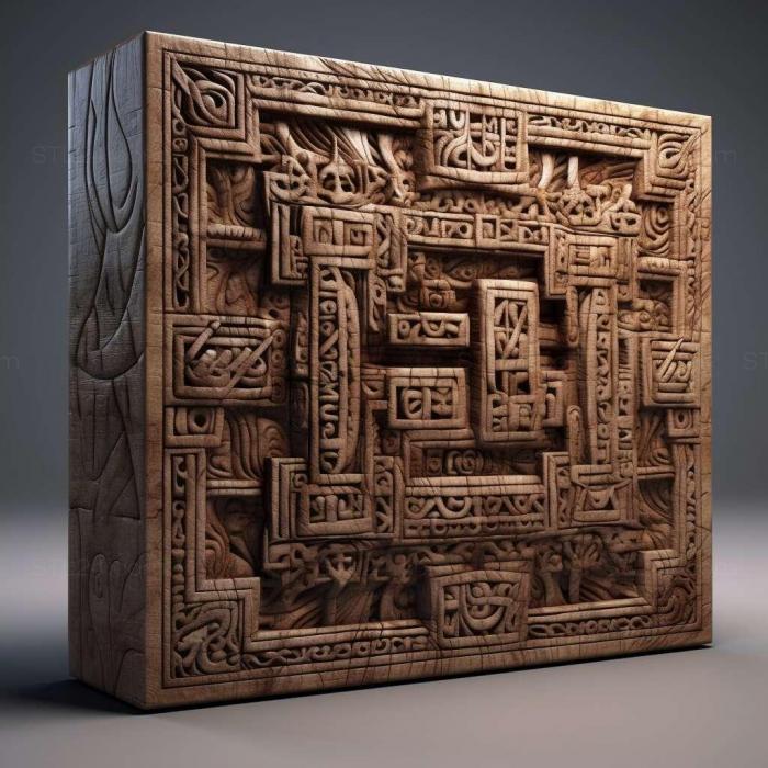 Patterns and decorations (stl Aramaic 3, PATTERN_315) 3D models for cnc